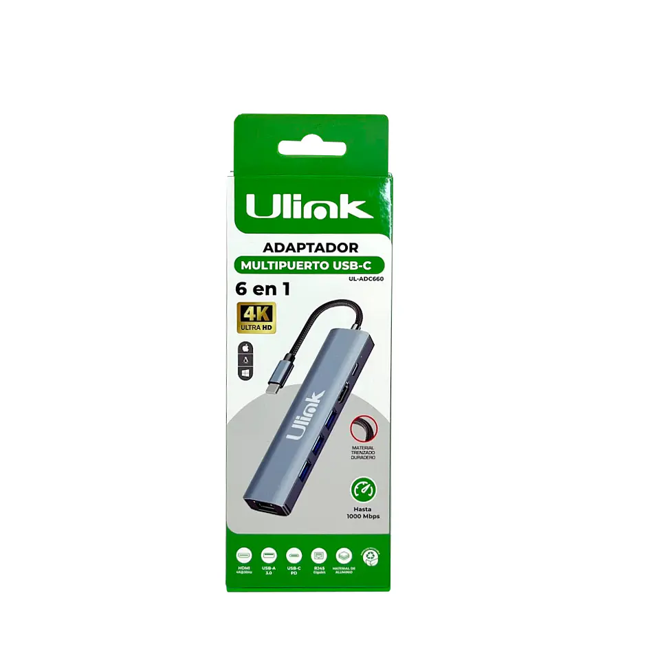 Adaptador multipuerto USB-C 6 en 1 3