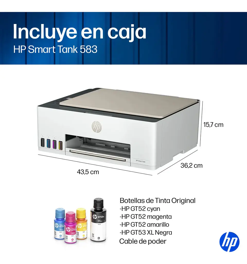 Impresora multifunción a color HP Smart Tank 583 con wifi 2