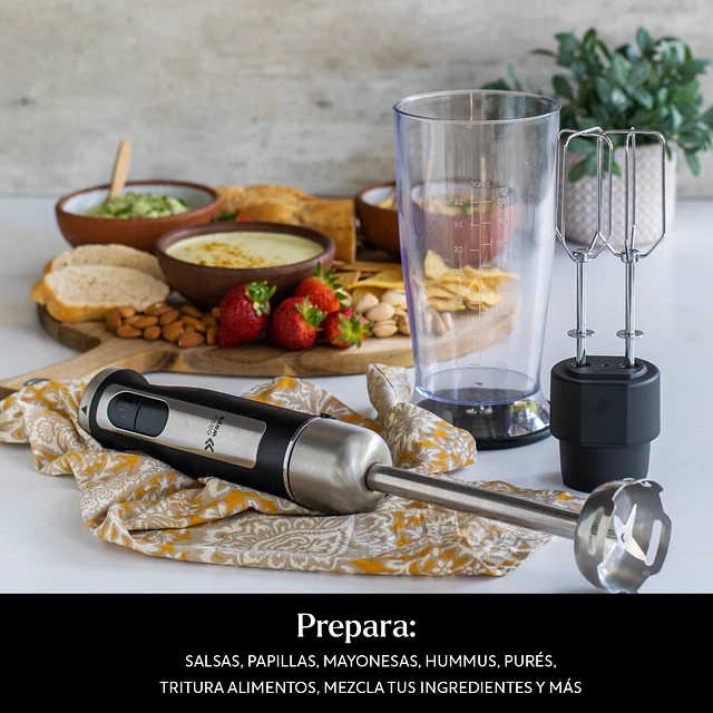 Mixer Batidora De Inmersión Minipimer Full 6 Accesorios Easyways 