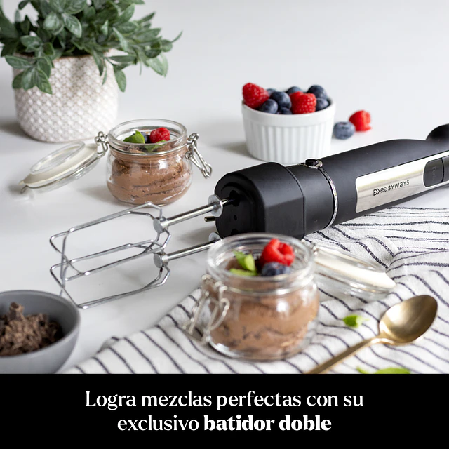 Mixer Batidora De Inmersión Minipimer Full 6 Accesorios Easyways 
