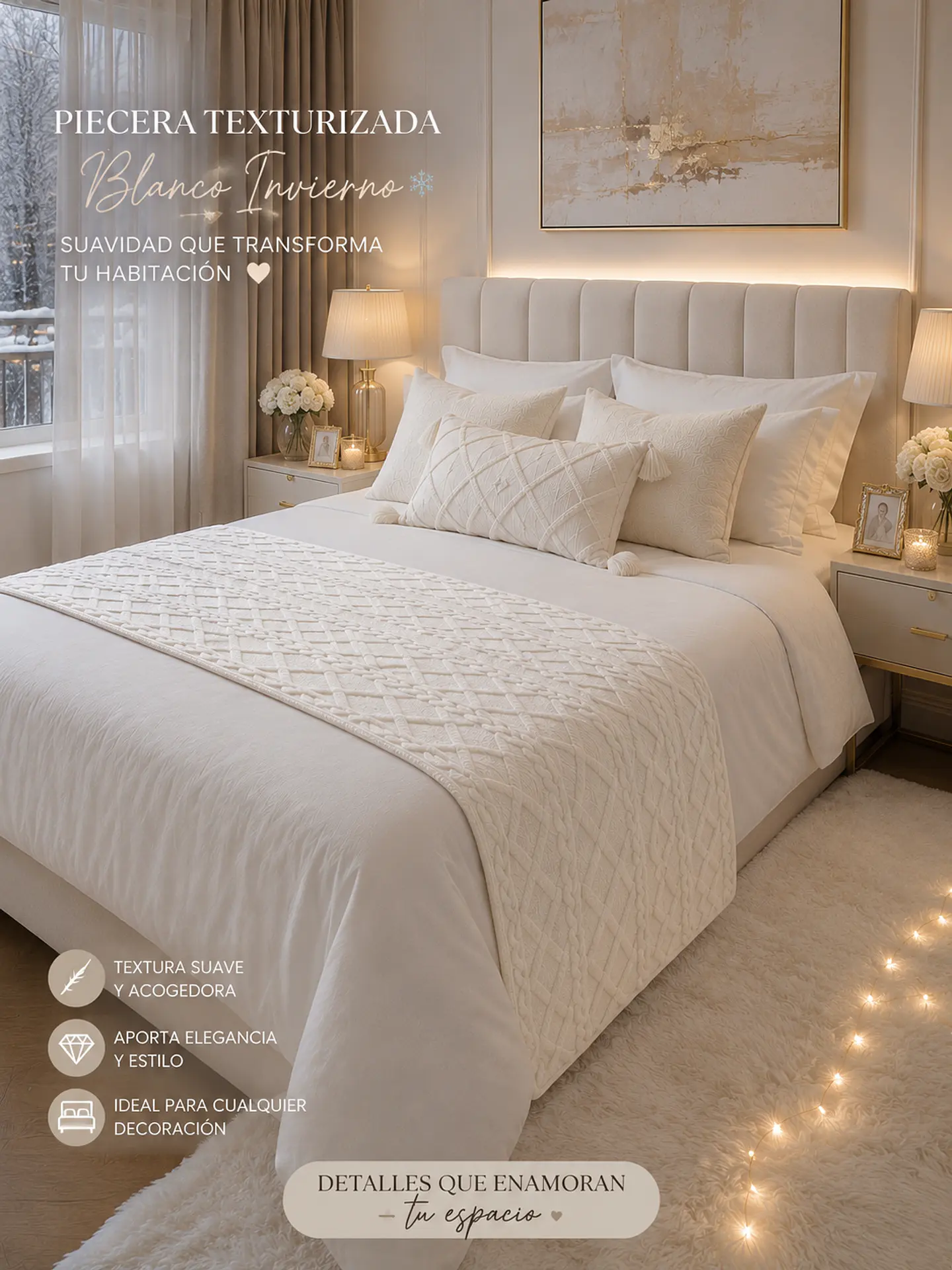 Piecera Texturizada 220*70 cms 2 Plazas/King 2