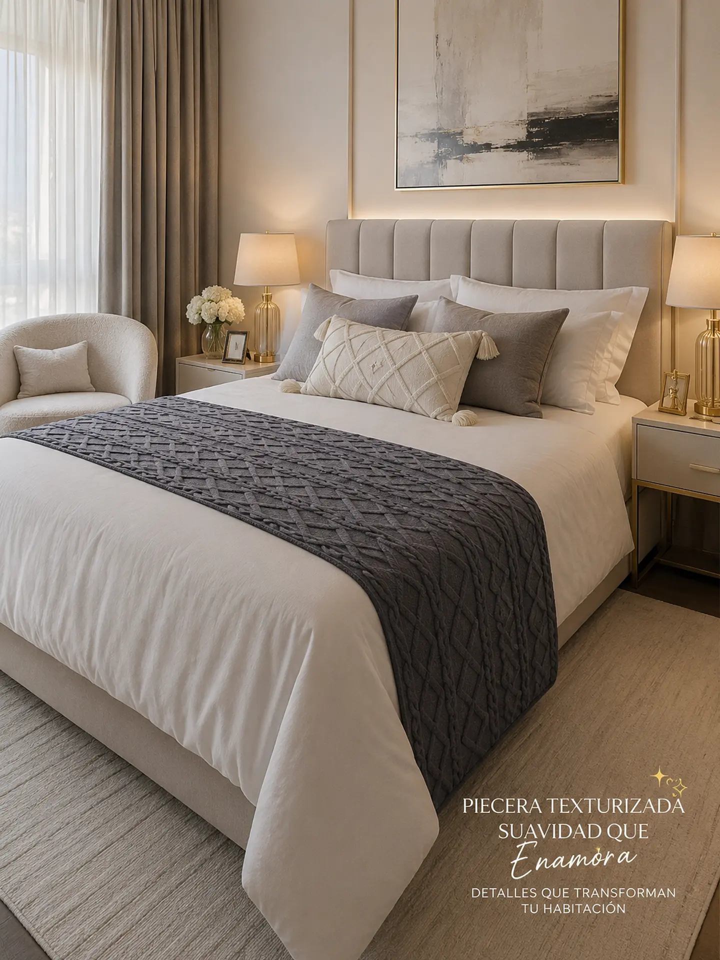 Piecera Texturizada 220*70 cms 2 Plazas/King 4