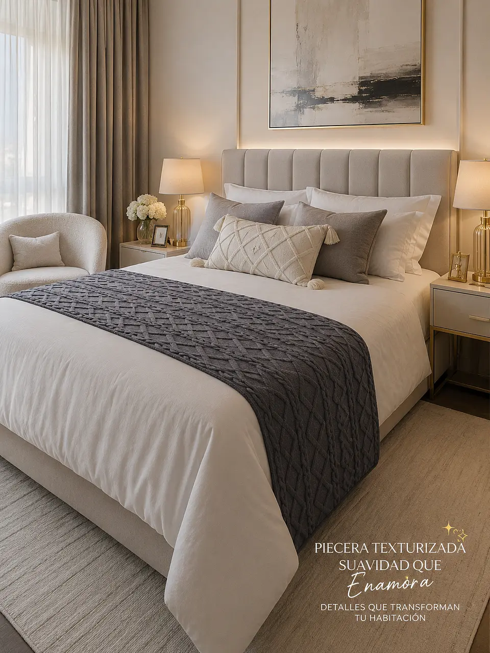 Piecera Texturizada 220*70 cms 2 Plazas/King 4