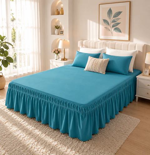 Faldón de Cama Ajustable King ✨