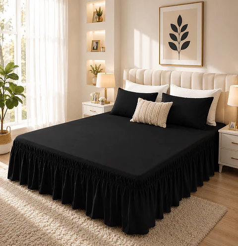 Faldón de Cama Ajustable King ✨