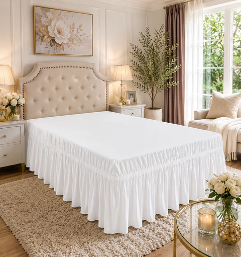 ✨ Faldón para Cama 1.5 Plaza – El detalle que hace lucir tu dormitorio como de revista