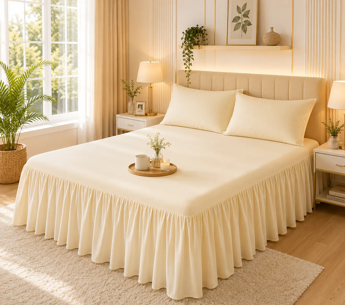 ✨ Faldón de Cama con Flecos 1.5 Plaza 6