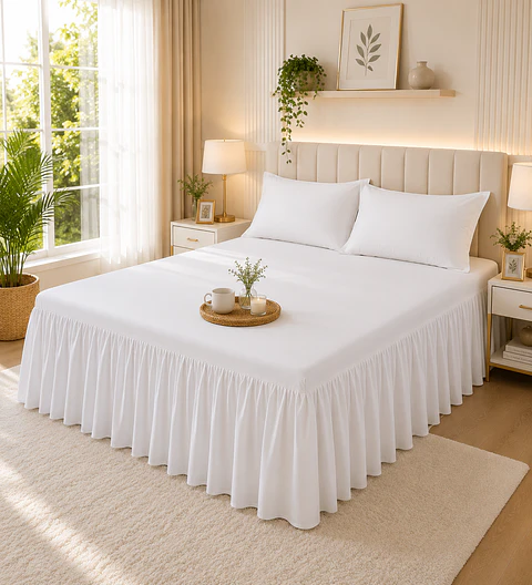 ✨ Faldón de Cama con Flecos 2 Plazas