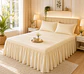 ✨ Faldón de Cama con Flecos King - Miniatura 1