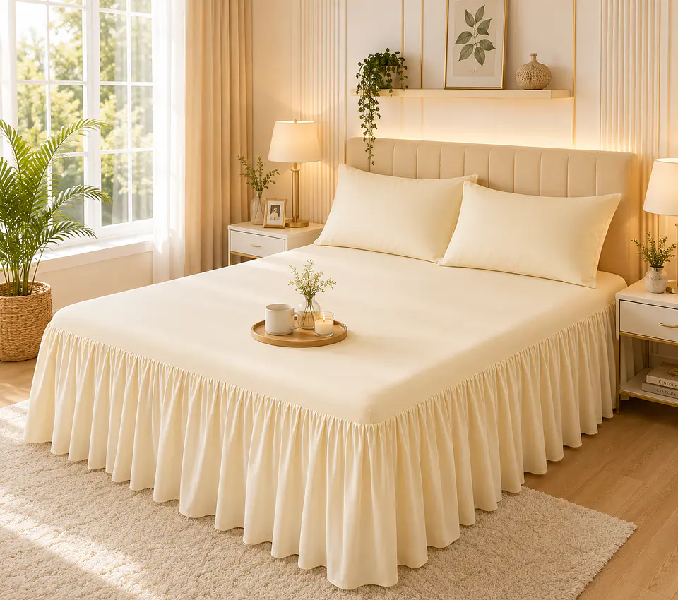 ✨ Faldón de Cama con Flecos King 1