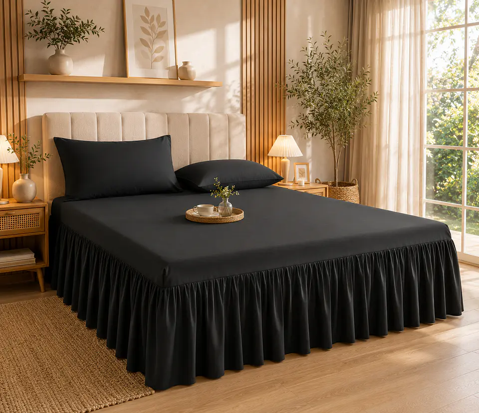 ✨ Faldón de Cama con Flecos King 5
