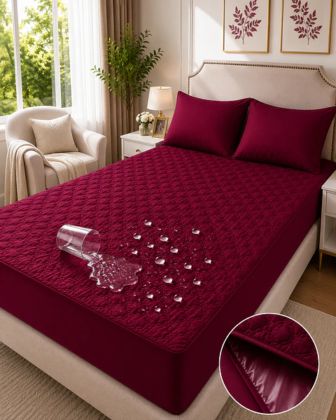 Cubre Colchón Impermeable con Fundas King Engomado