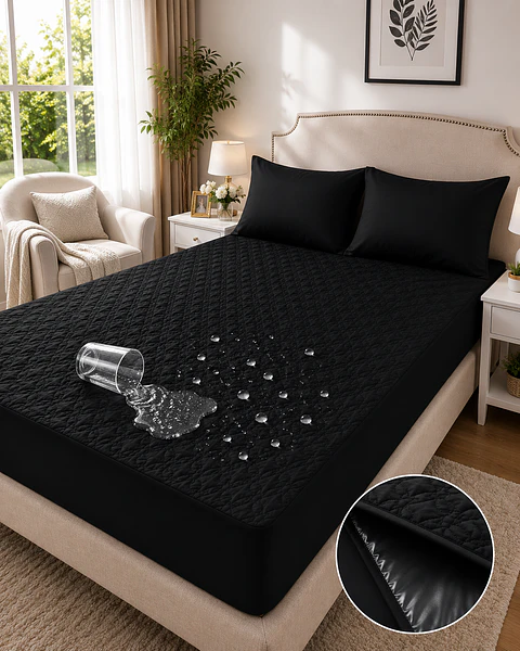 Cubre Colchón Impermeable con Fundas King Engomado