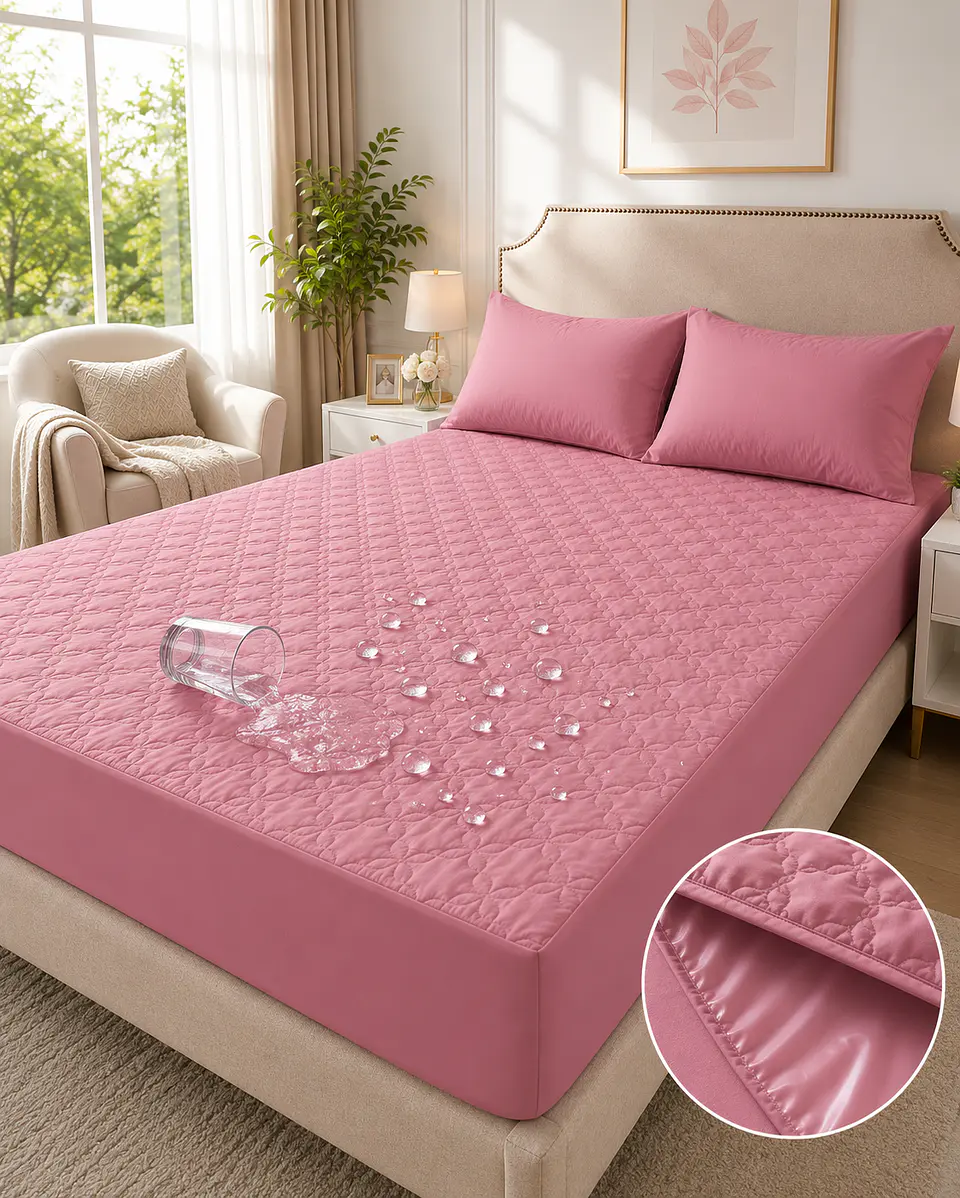 Cubre Colchón Impermeable con Fundas King Engomado 7