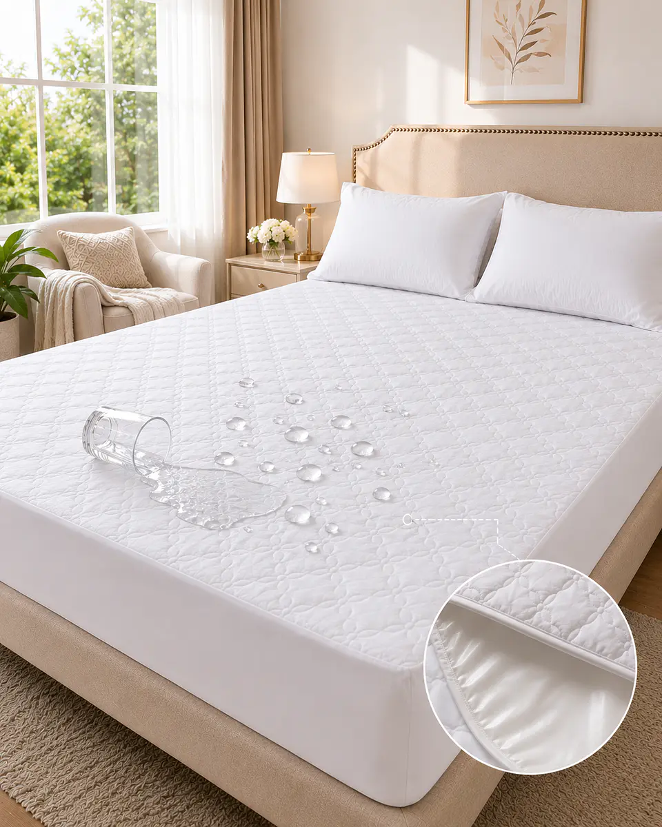 Cubre Colchón Impermeable con Fundas Super King Engomado Acolchado 6