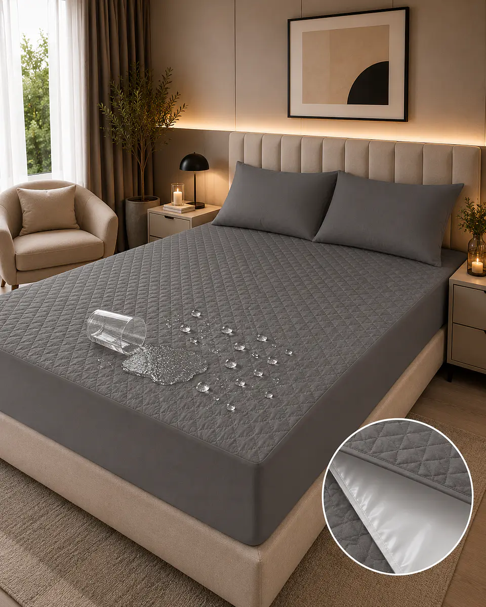 Cubre Colchón Impermeable Super King Engomado 2