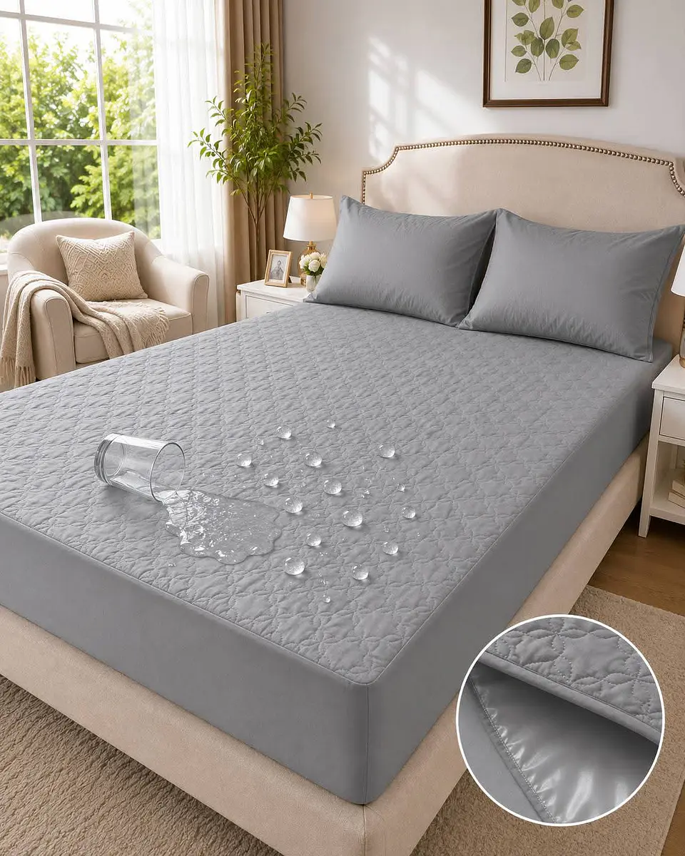 Cubre Colchón Impermeable con Fundas 1.5 Plaza Engomado 3