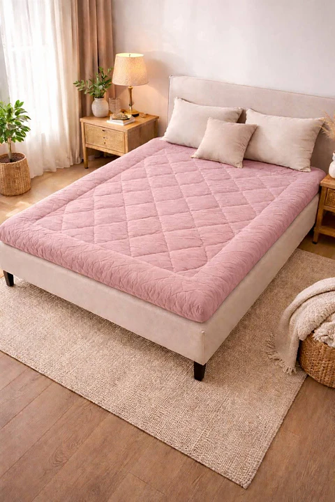 Cubre Colchón Topper  2 Plazas Texturizado Ultra Acolchado Grueso