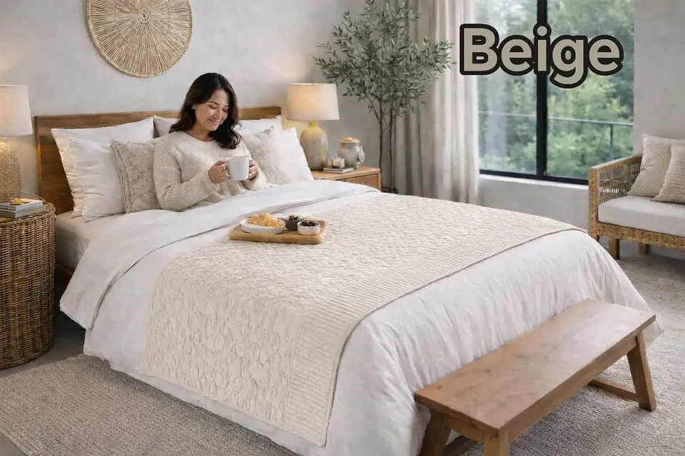 ✨ PIECERA BORDADA DE PLUSH 2 PLAZAS / KING ✨ 1