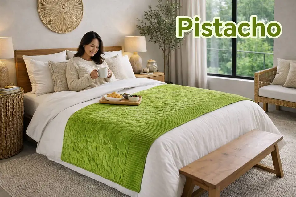✨ PIECERA BORDADA DE PLUSH 2 PLAZAS / KING ✨ 4