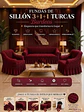 SET FUNDAS DE SILLÓN TURCAS 3+1+1 - Miniatura 1