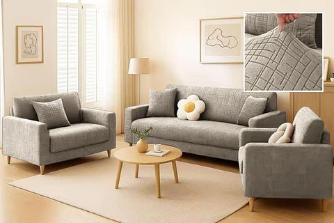 SET DE FUNDAS DE SILLÓN 3+1+1 TEXTURIZADO