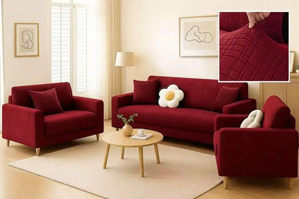SET DE FUNDAS DE SILLÓN 3+1+1 TEXTURIZADO 7