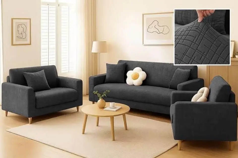 SET DE FUNDAS DE SILLÓN 3+1+1 TEXTURIZADO 9