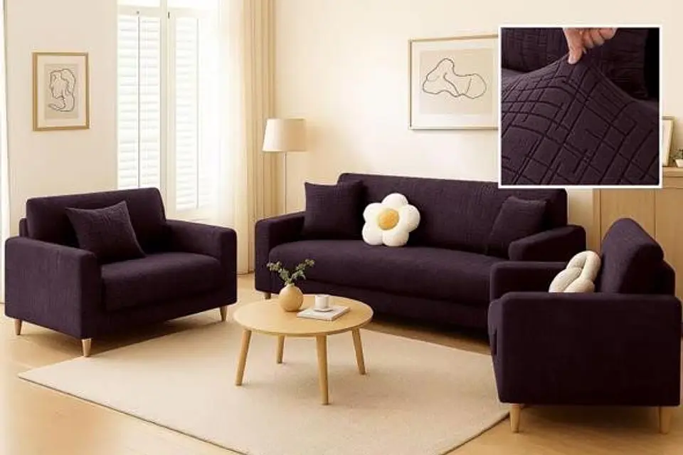 SET DE FUNDAS DE SILLÓN 3+1+1 TEXTURIZADO 10