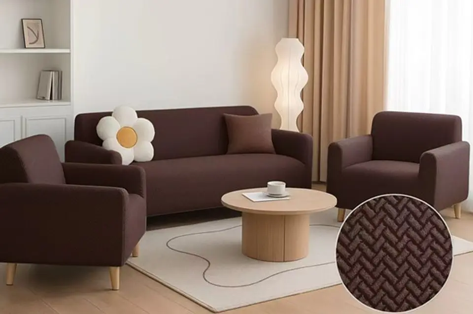 SET DE FUNDAS DE SILLÓN 3+1+1 TEXTURIZADO 12