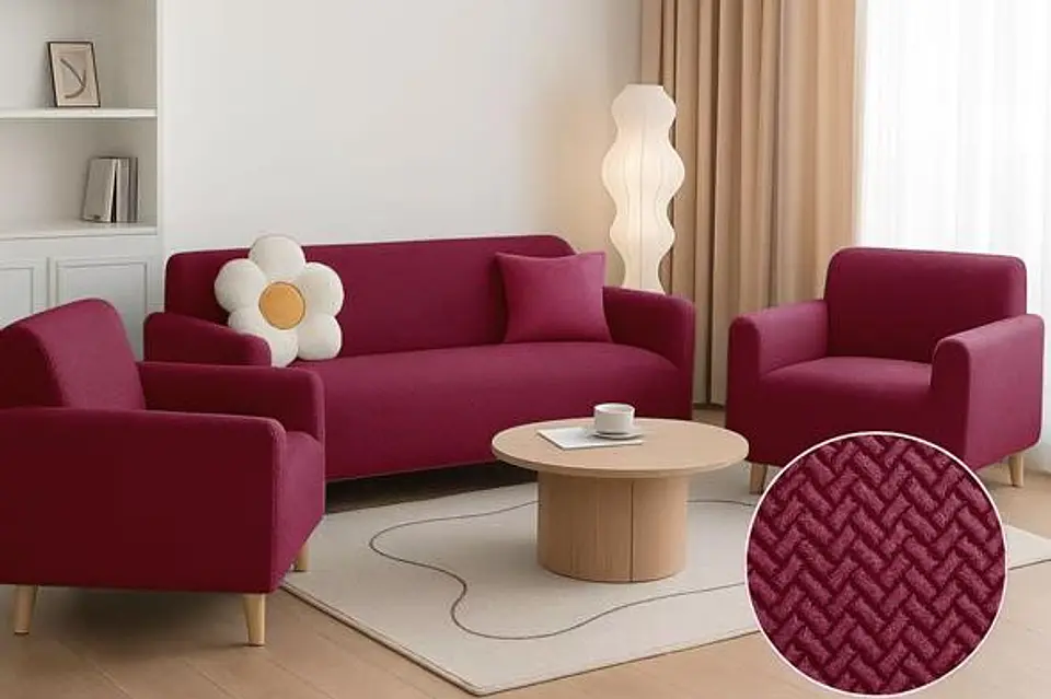 SET DE FUNDAS DE SILLÓN 3+1+1 TEXTURIZADO 14