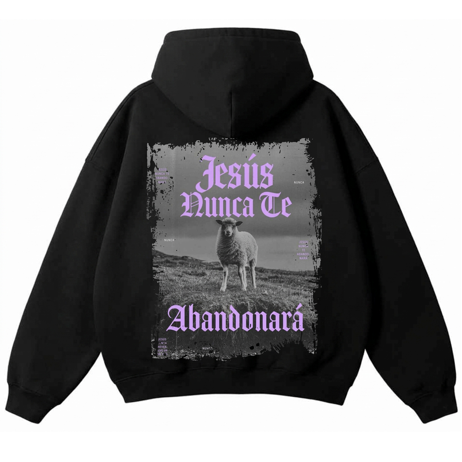 Polerón Hoddie Overbox - Jesús nunca te abandonará 1