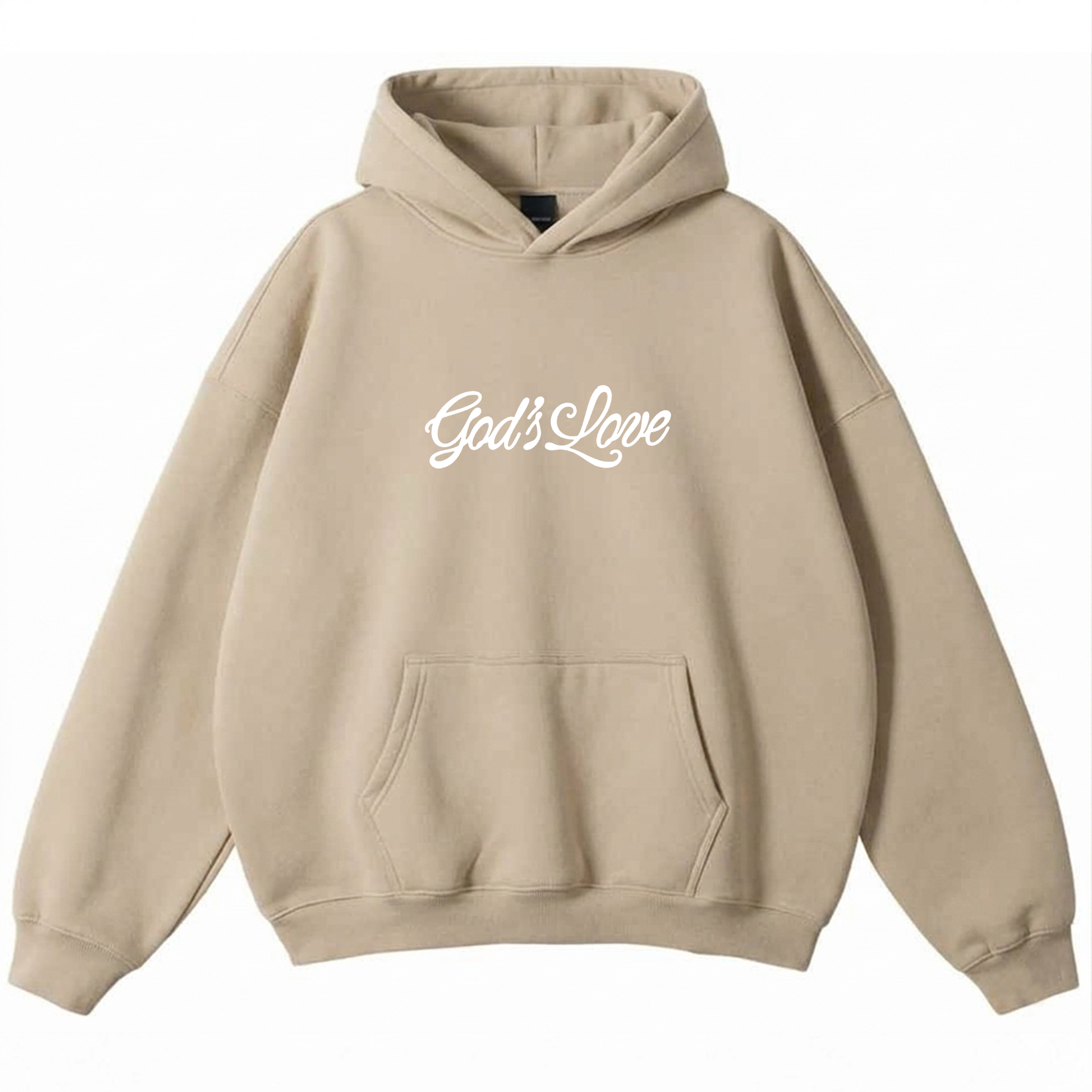 Polerón Hoddie Overbox - God´s Love Beige 2