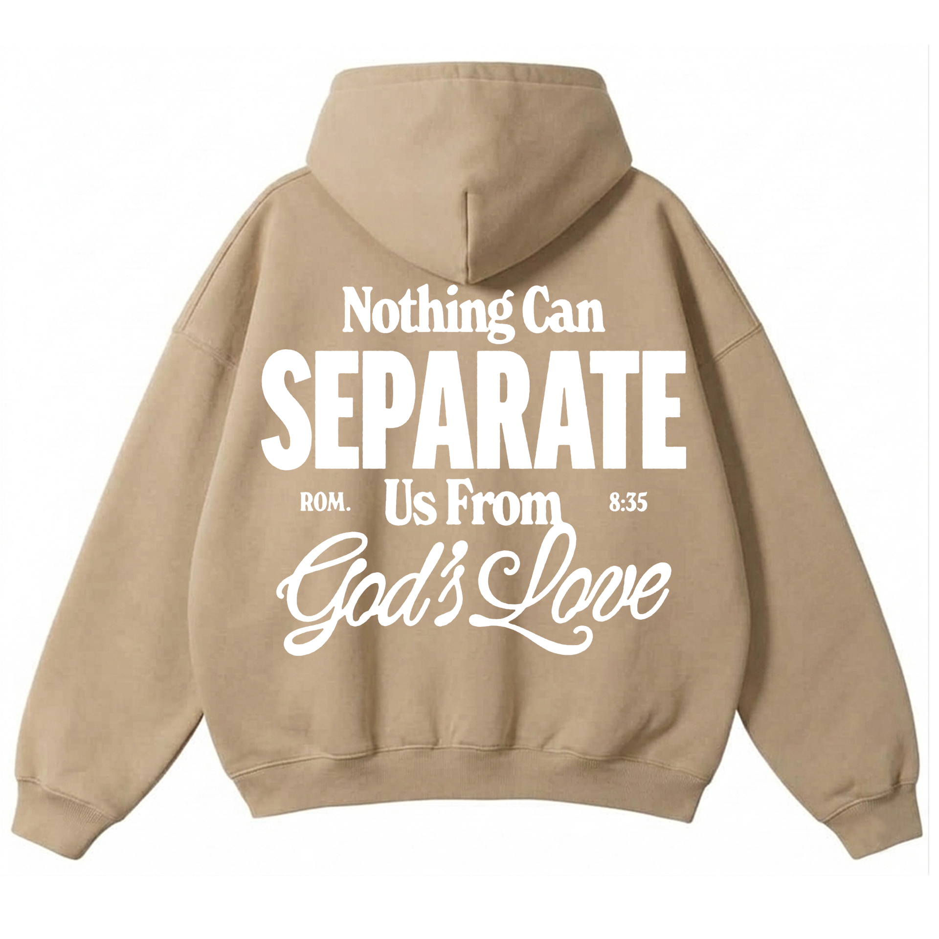 Polerón Hoddie Overbox - God´s Love Beige 1