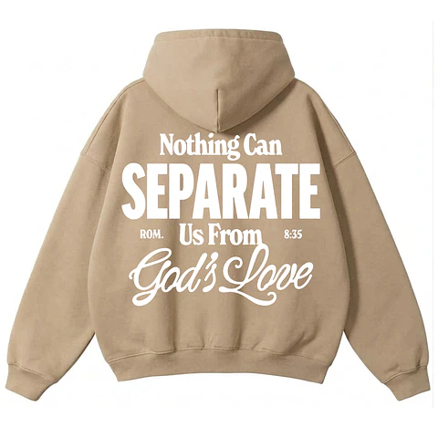 Polerón Hoddie Overbox - God´s Love Beige