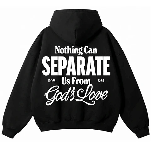 Polerón Hoddie Overbox - God´s Love Negro