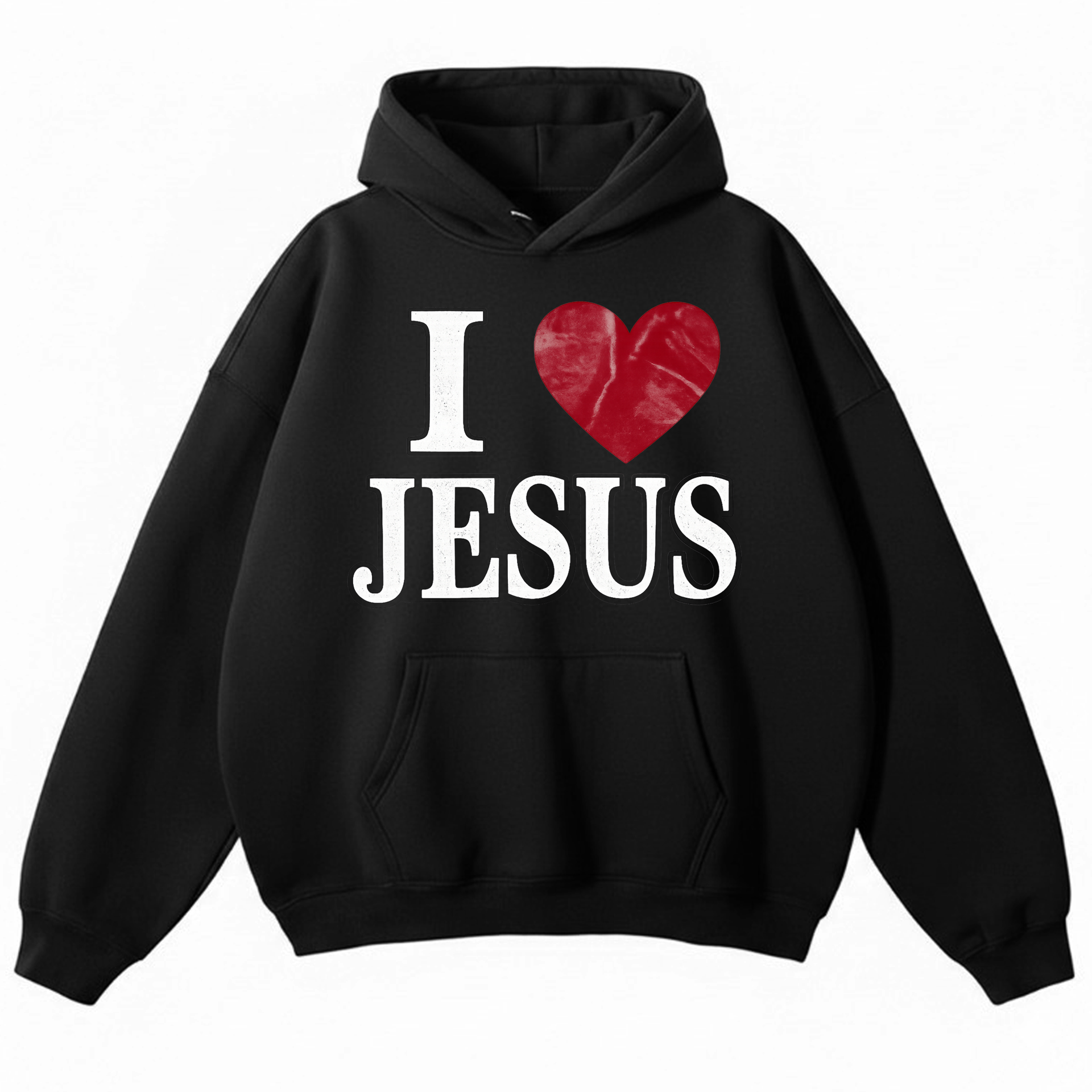 Polerón Hoddie Overbox - I love Jesus 1