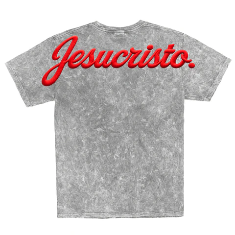 Polera Regular Acid Wash - Jesucristo