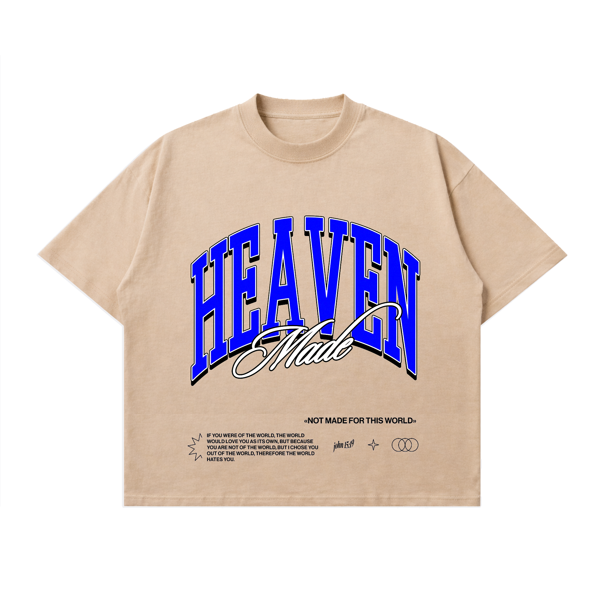 Polera BoxyFit Beige - Heaven Made 1