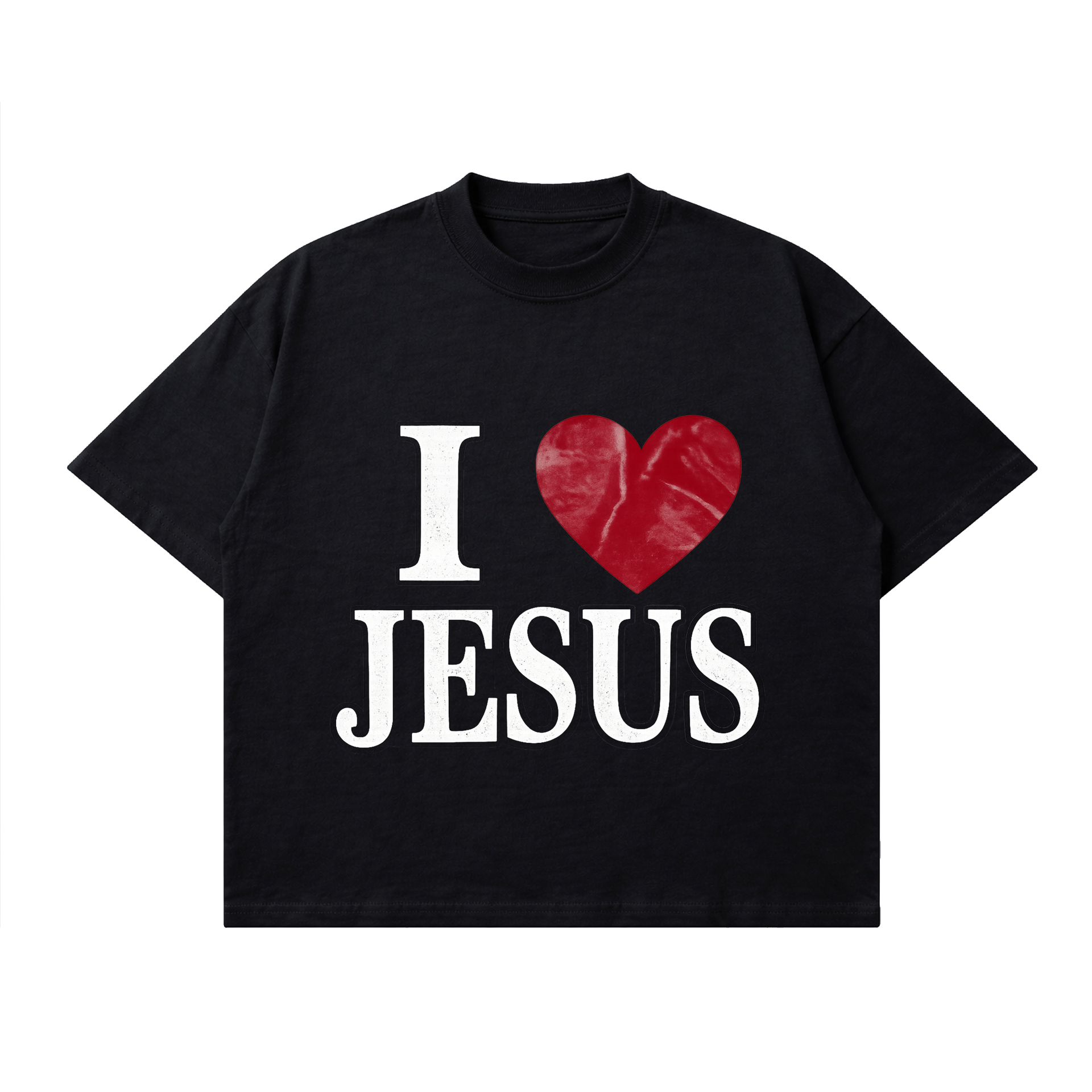 Polera BoxyFit - I Love Jesus 1