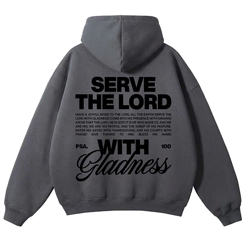 Polerón Hoddie Overbox - Serve the Lord