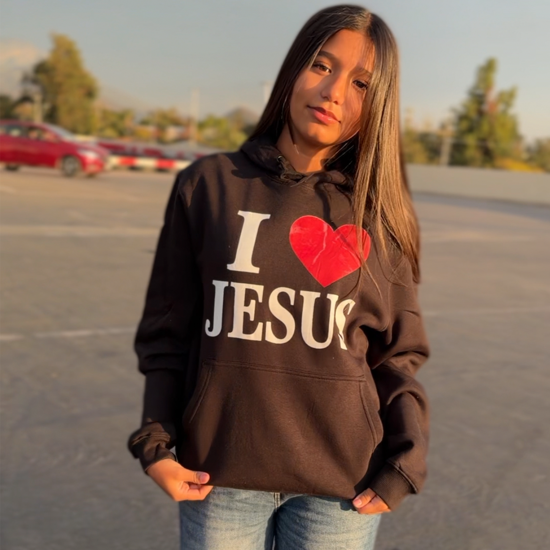 Polerón Hoddie Regular Kids - I Love Jesus  2
