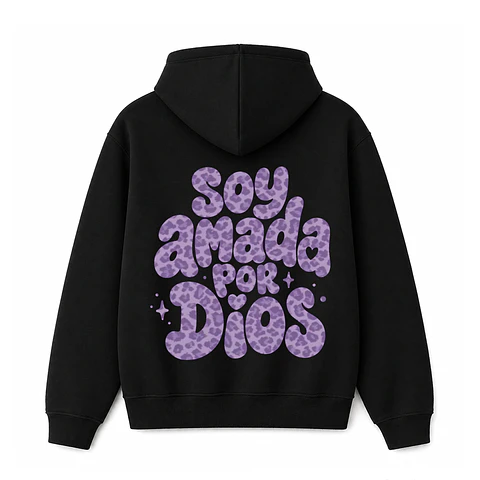 Polerón Hoddie Regular - Amada por Dios print