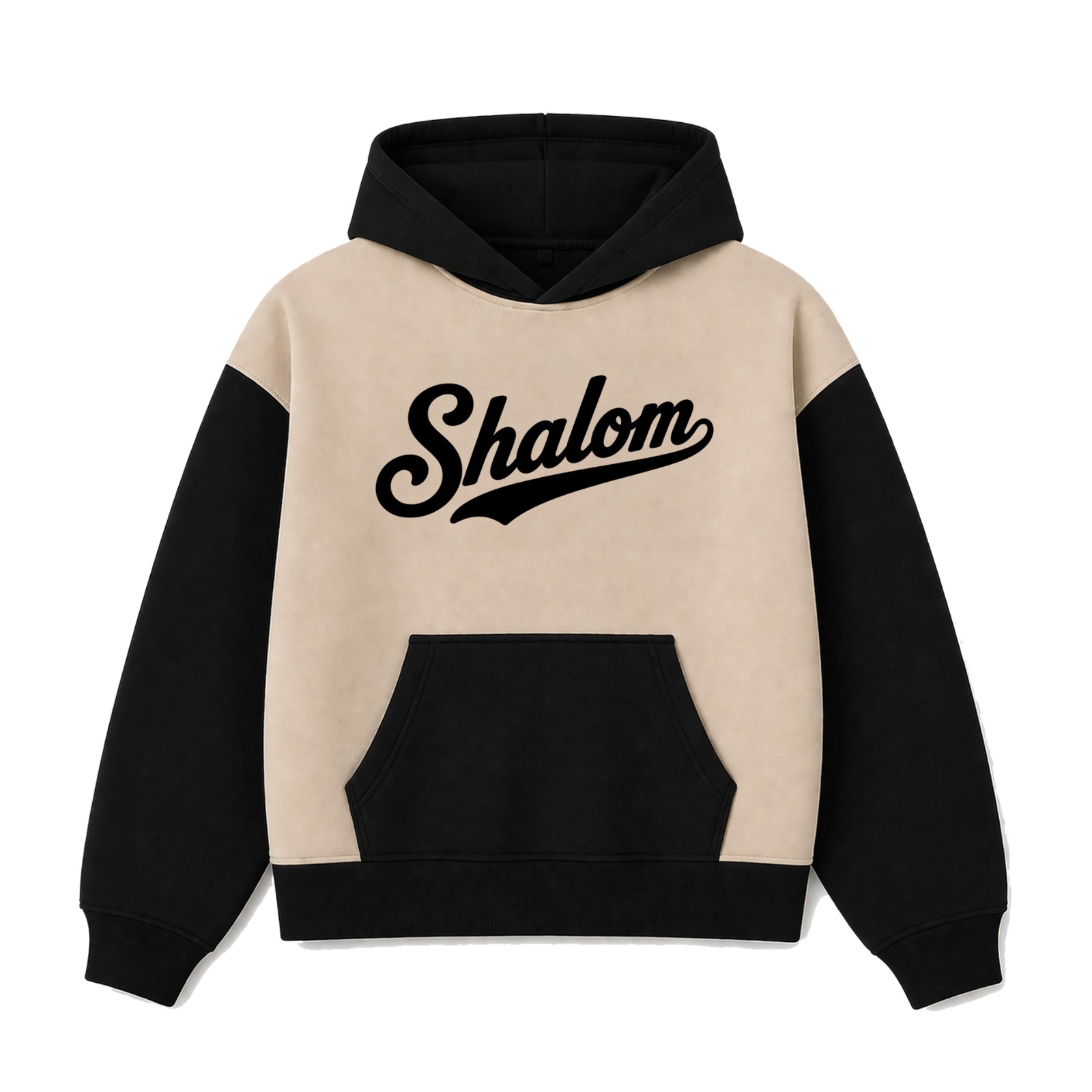 Polerón Hoddie Boxyfit Bicolor - Shalom 1