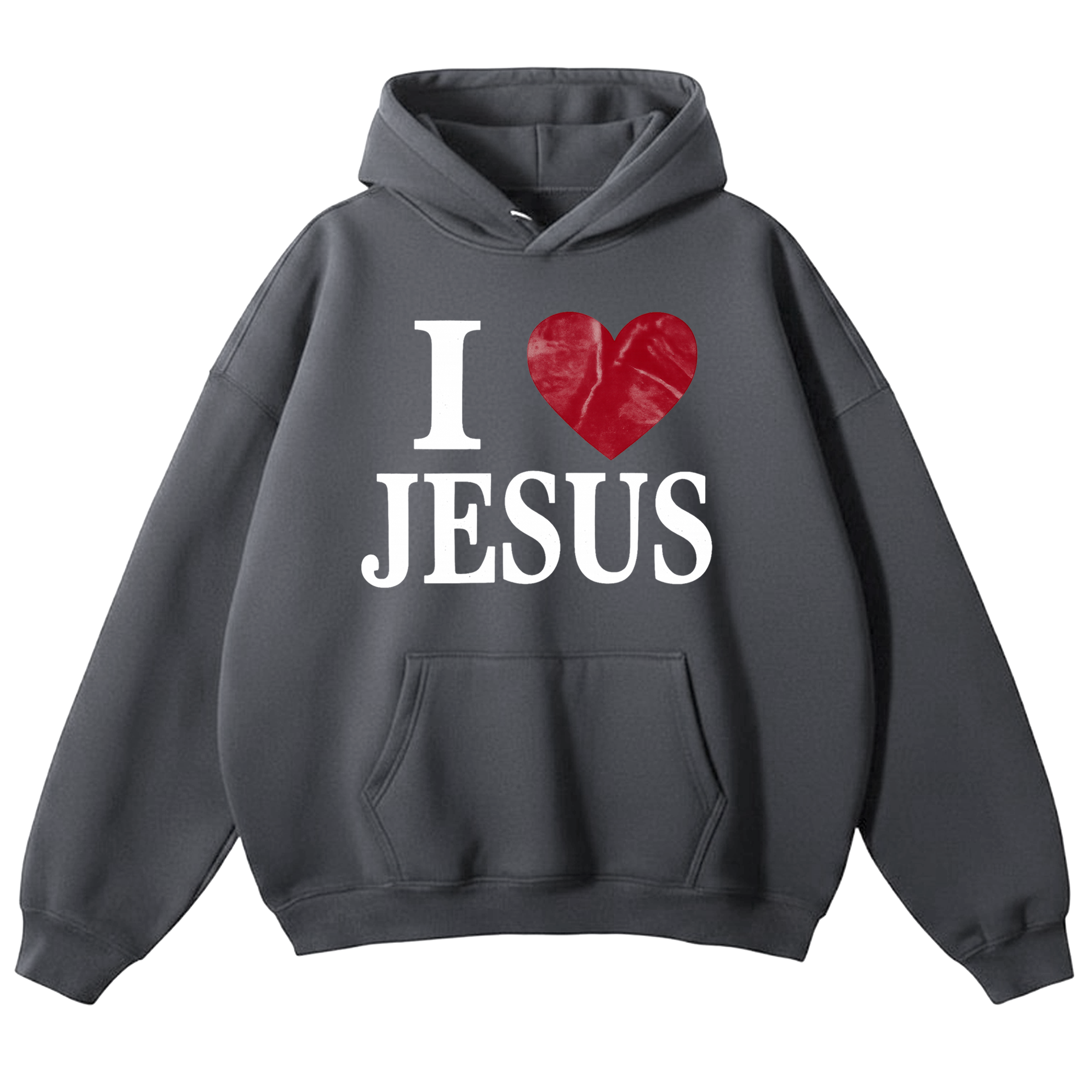 Polerón Hoddie Overbox - I love Jesus 1