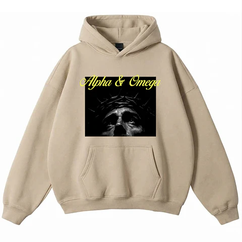 Polerón Hoddie Overbox - Alpha & Omega