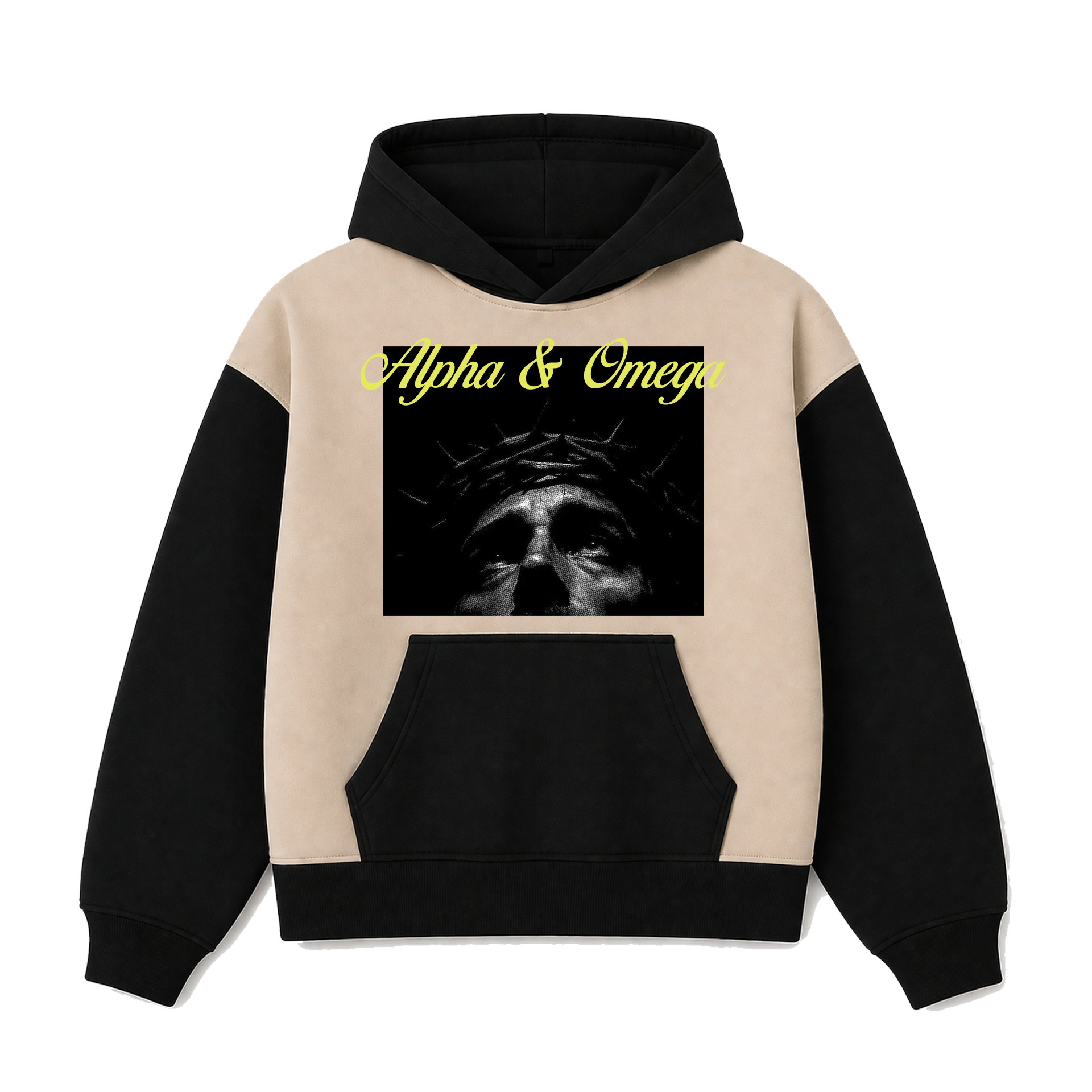 Polerón Hoddie Boxyfit Bicolor - Alpha & Omega 1