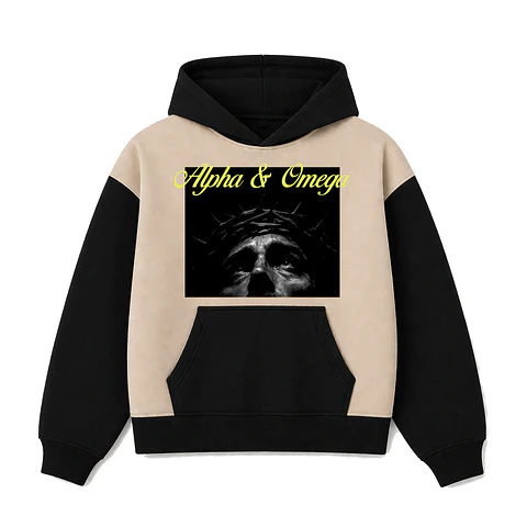 Polerón Hoddie Boxyfit Bicolor - Alpha & Omega