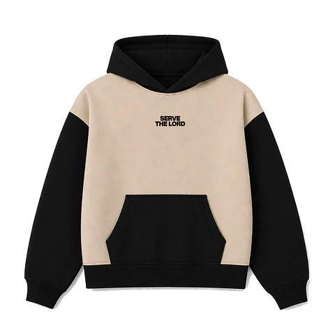 Polerón Hoddie Boxyfit Bicolor - Serve the Lord