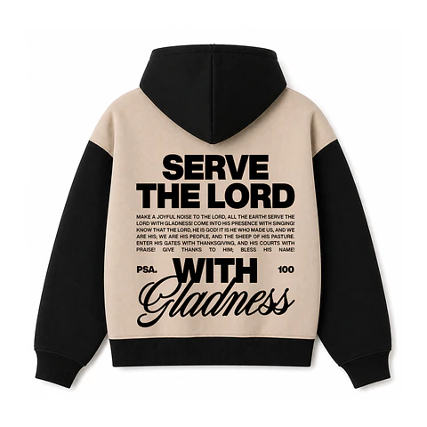 Polerón Hoddie Boxyfit Bicolor - Serve the Lord